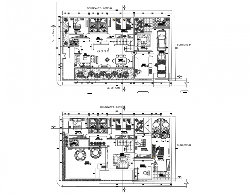 Architecture floor layout plan details of residential house dwg file