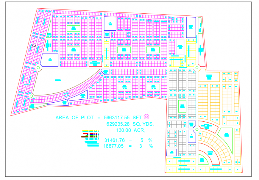 architecture Lay-out detail in DWG File
