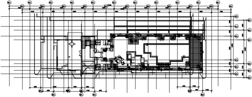 Architecture layout plan drawing details of club house dwg file