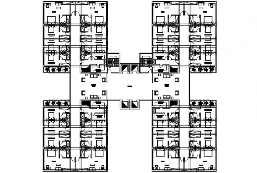 Architecture layout plan drawing details of hotel with convention center dwg file