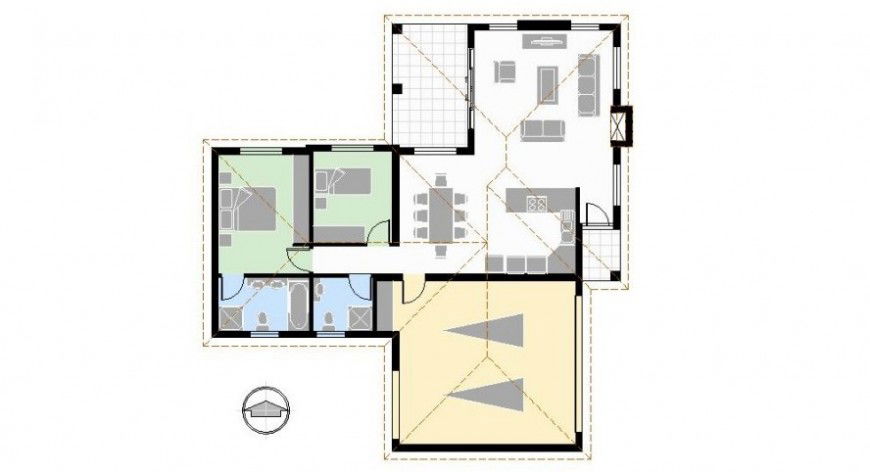 architecture layout plan of house project deg file