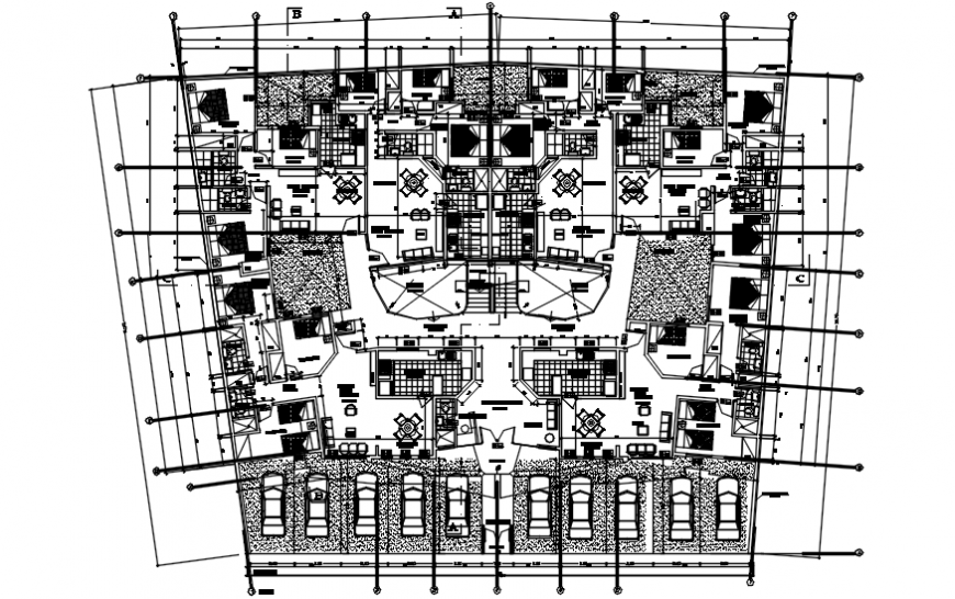 Architecture plan layout of Riveria view apartment file