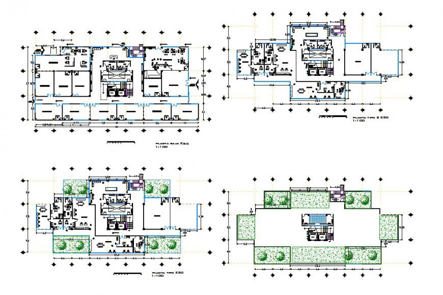 Architecture plan of a commercial building