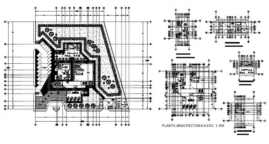 Architecture plan with detail of obesity clinic in auto cad software