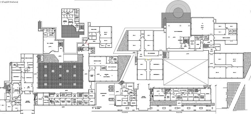 Architecture school floor distribution plan cad drawing details dwg file