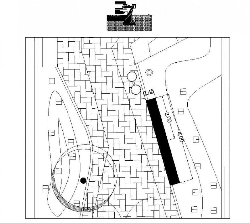 Area detailing 2d view CAD block layout autocad file