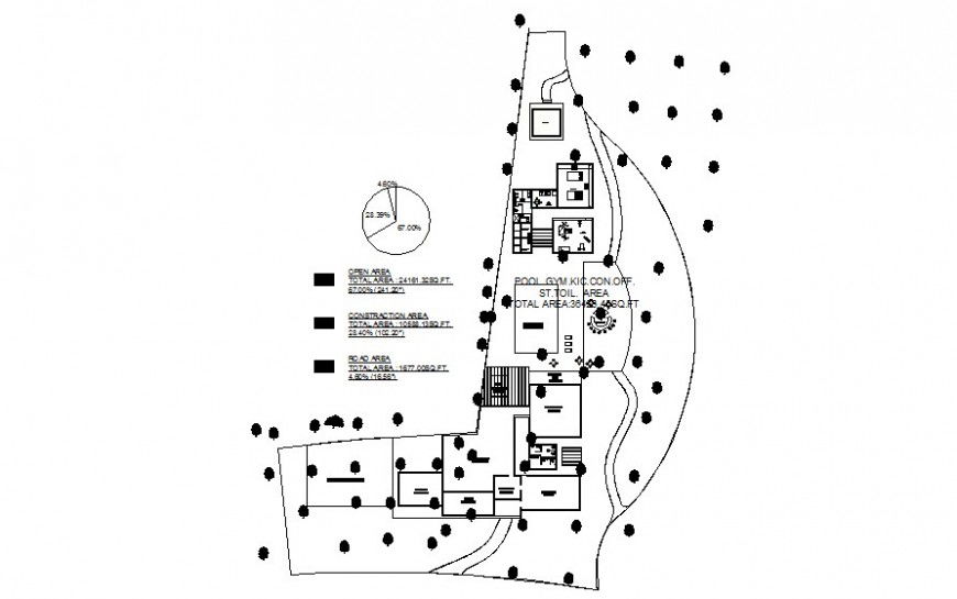 Area detailing drawings 2d view landscaping details autocad file