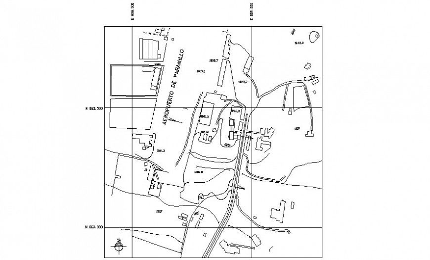 Area planning details drawing 2d view autocad