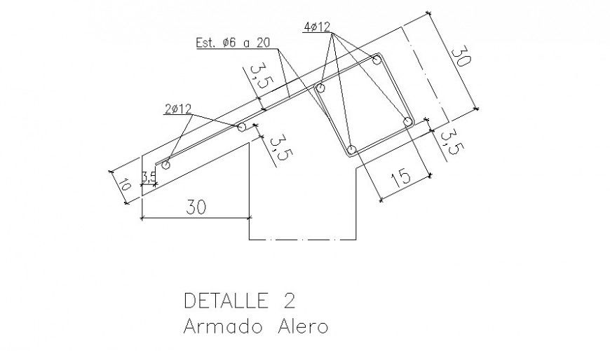 Armed eave section plan layout file