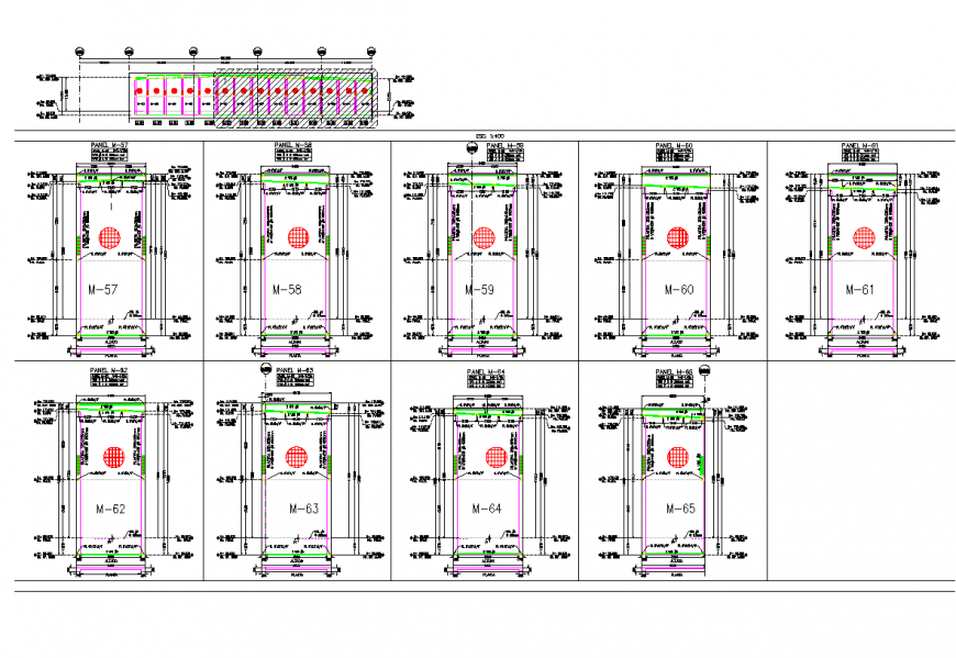 Armed of wall stet up plan detail dwg file