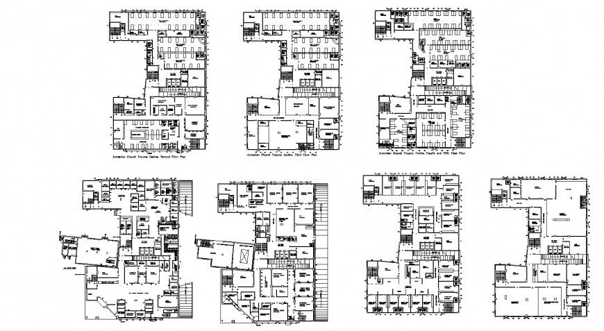 Armenian Church trauma center layout plan drawing in dwg AutoCAD file.