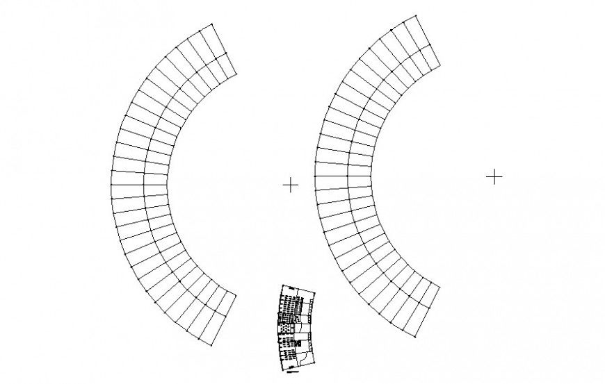 Arrival level with airplane admin area plan of autocade file