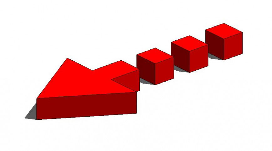 Arrow 3 d modal detail dwg file