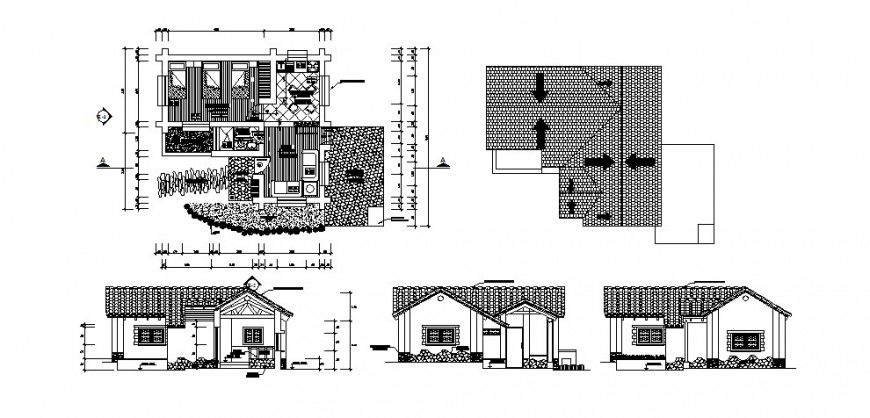 Art gallery plan and elevation in AutoCAD file