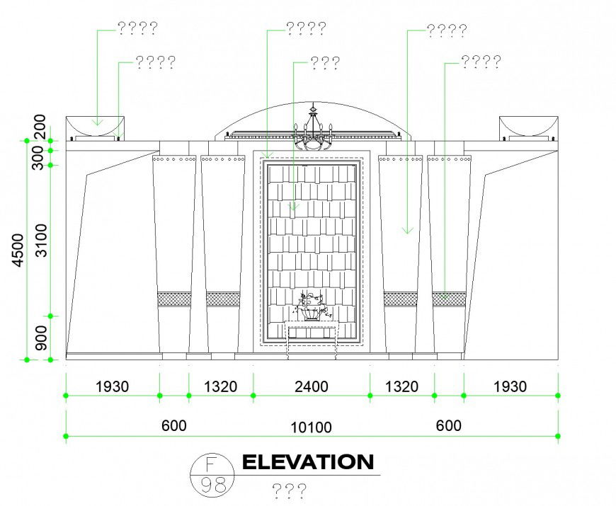 Art Stone Background elevation dwg file