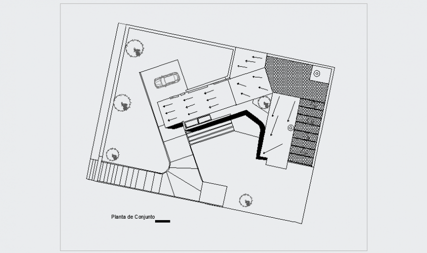 Assembly plan design drawing for modern house design