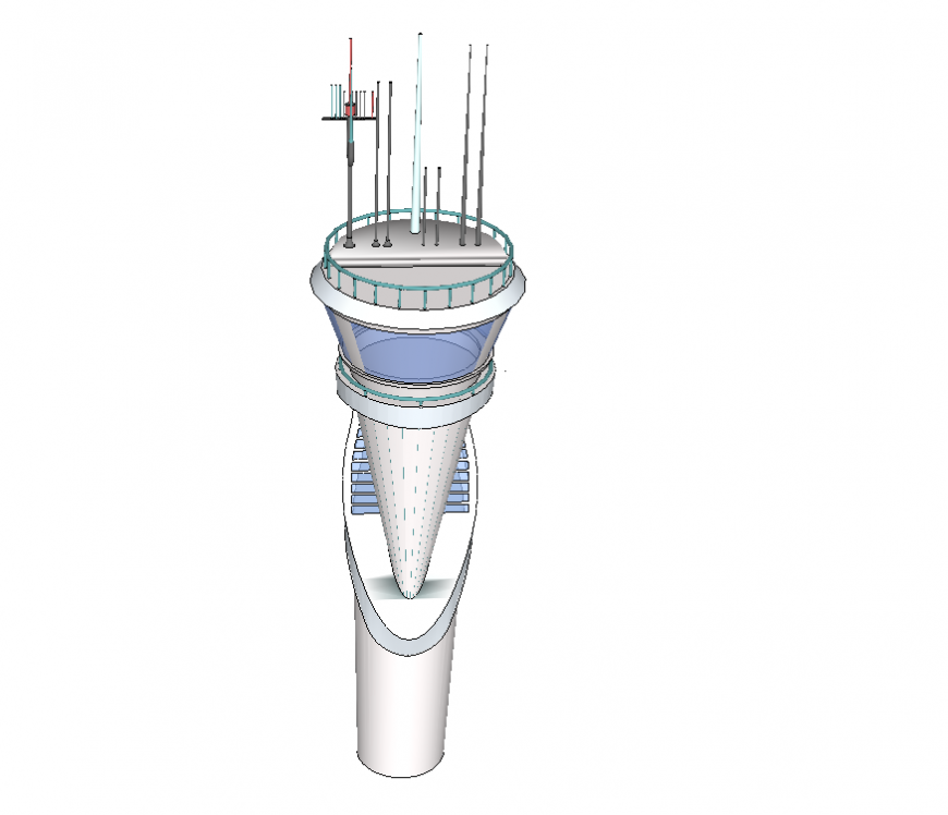 ATC tower detail elevation layout 3d model 3d max file