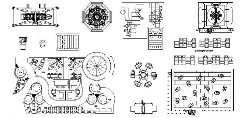 Attraction with public enjoyment place of fair plan dwg file
