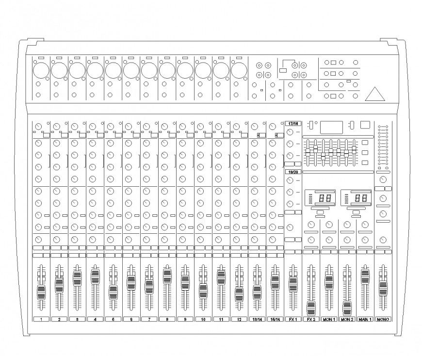 Audio mixer plan dwg file
