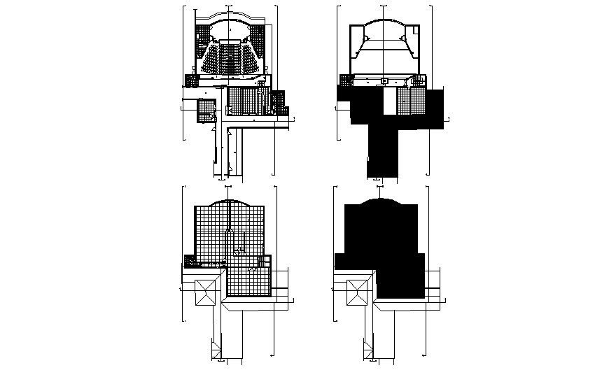Auditorium building drawing work plan in autoacd software