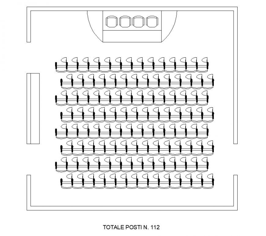 Auditorium building room detail plan layout file