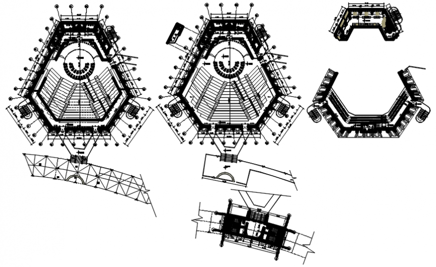 Auditorium floor plan in AutoCAD file