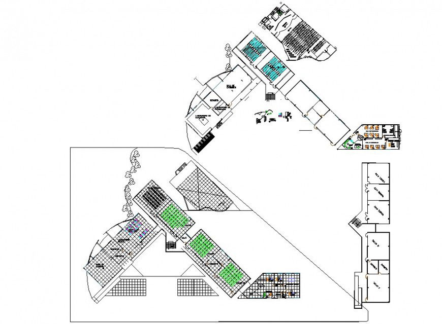 Auditorium layout plan drawing in dwg AutoCAD file.