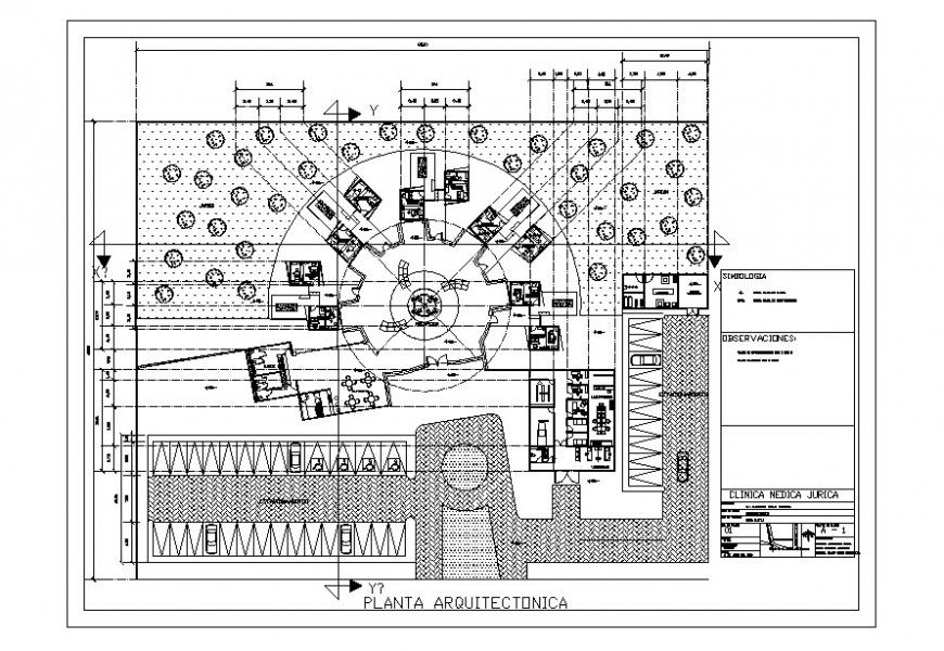 Auto cad file of hospital clinic building plan