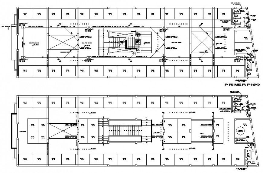 Auto cad file of single water line system on terrace for shopping Centre