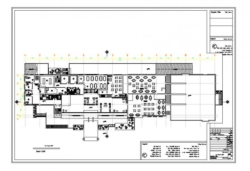 Auto cad plan of hotel design