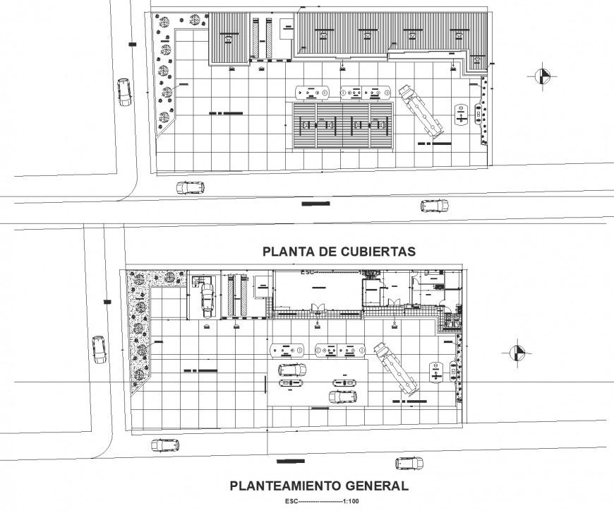 Auto service station planning layout file