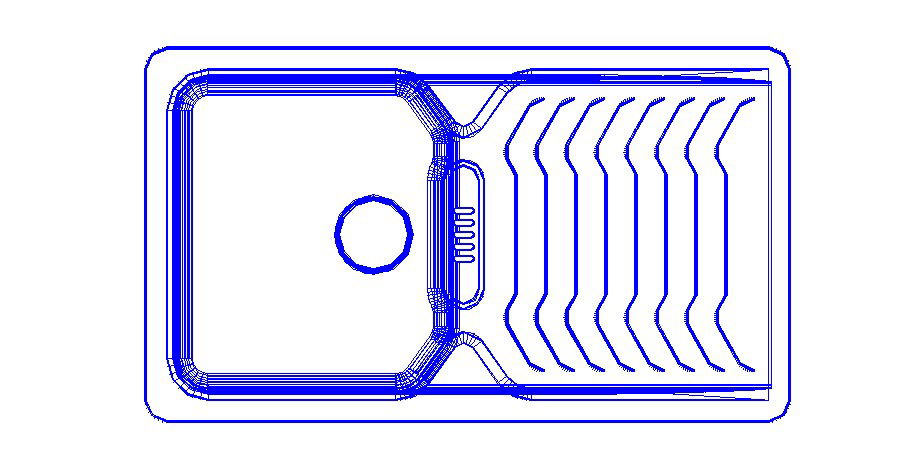 autocad drawing of avena sink
