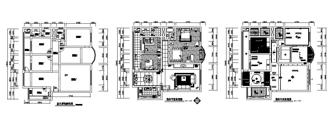 autocad drawing of three story residential house