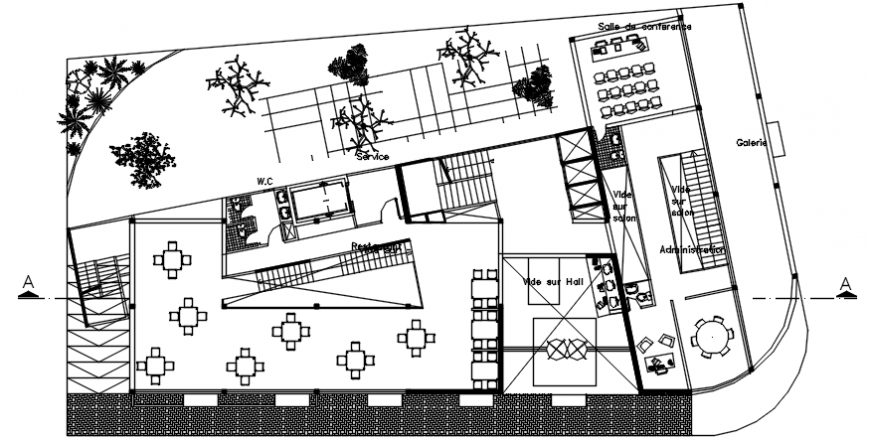 Autocad drawing file of hotel site plan