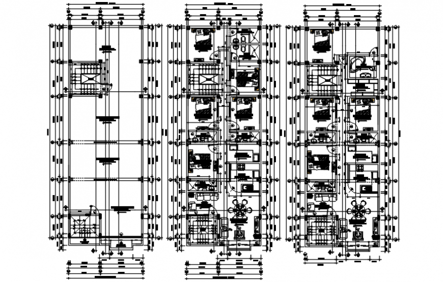Autocad drawing of a house floor plans