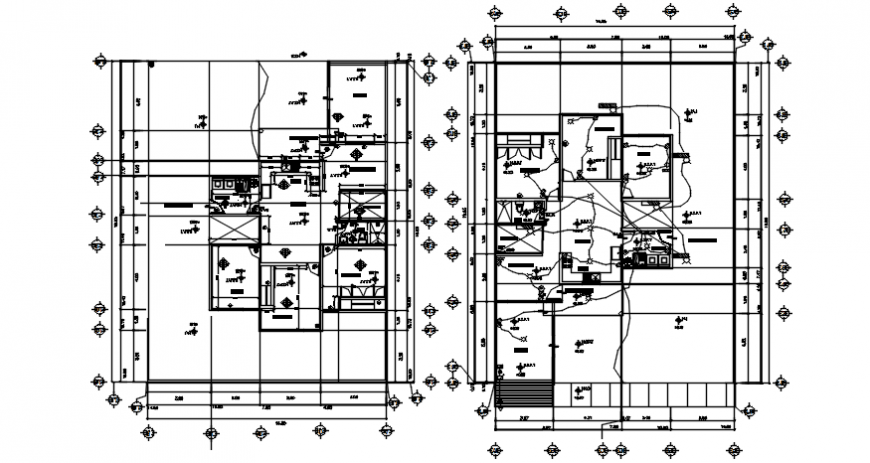 Autocad drawing of electrical working drawing plan of a residential house