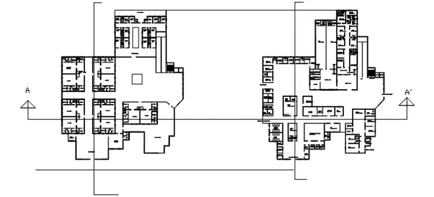 Autocad drawing of hospital floor plans