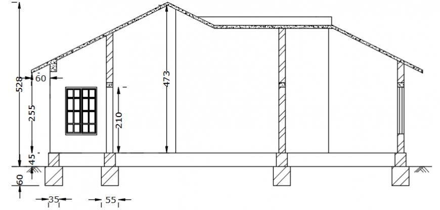 Autocad drawing of house section