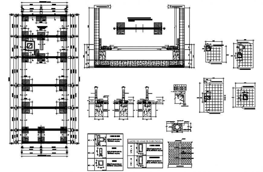 Autocad drawing of multi-family house foundation details