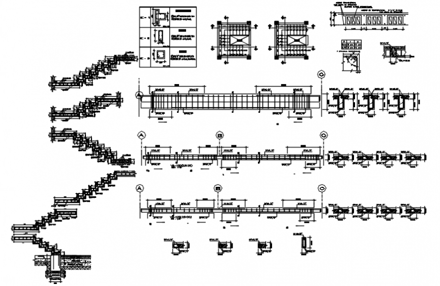 Autocad drawing of multi-family house stair detail
