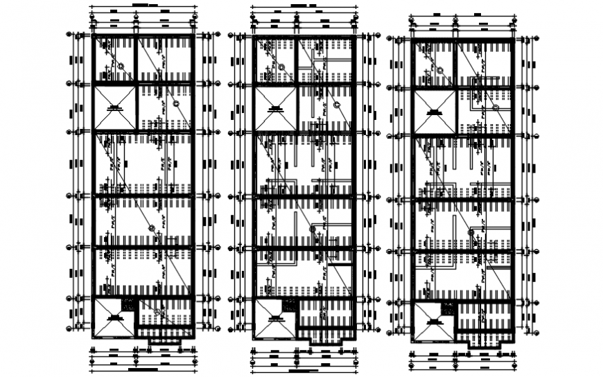 Autocad drawing of multi-family house structure detail