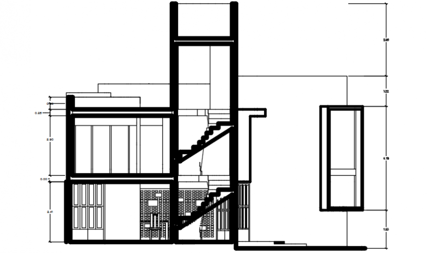 Autocad drawing of organic house section