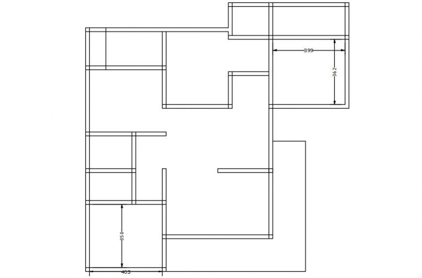 Autocad drawing of residential house structural plan