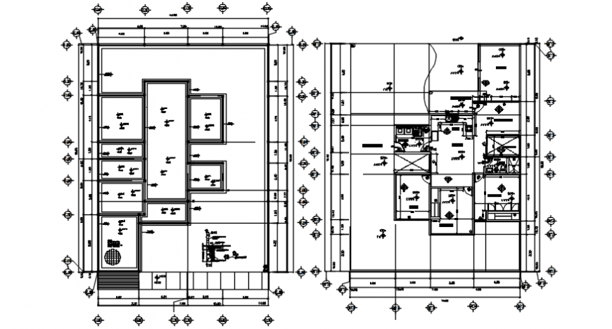 Autocad drawing of working structure plan of a house