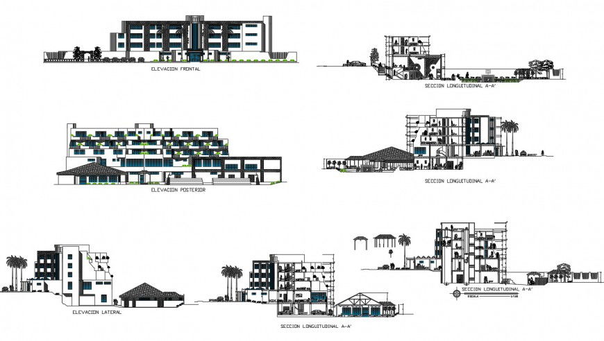 AutoCAD file of 3star hotel unit 2d details