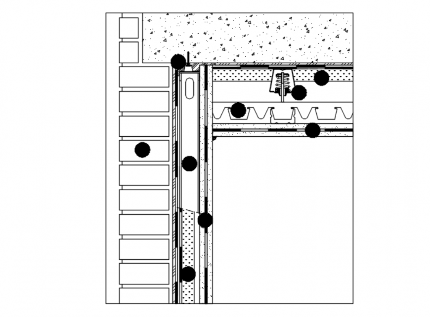 Autocad file of acoustic insulation details AutoCAD file