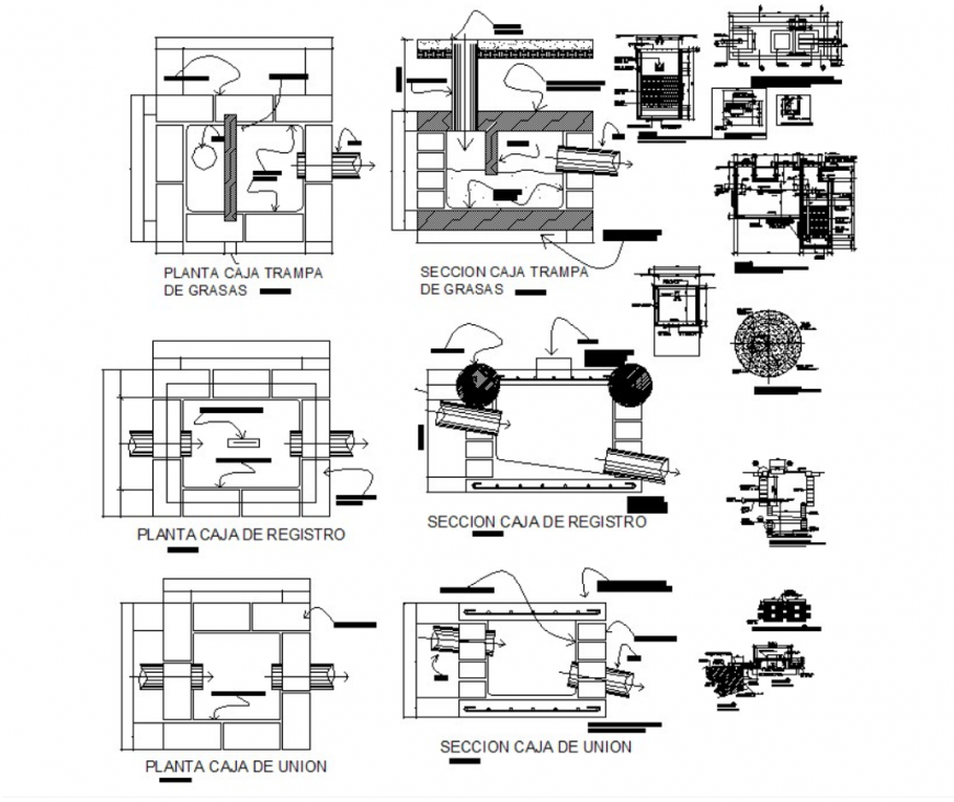 AutoCAD File of Drainage 2D CADDetails for Civil Design Work