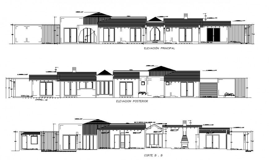 AutoCAD file of family house 2d details