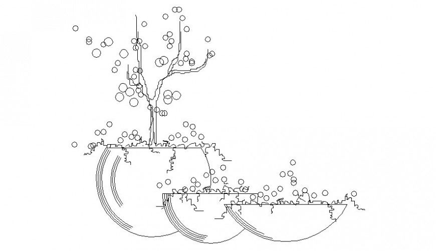 Autocad file of flowerpot 2d block AutoCAD file
