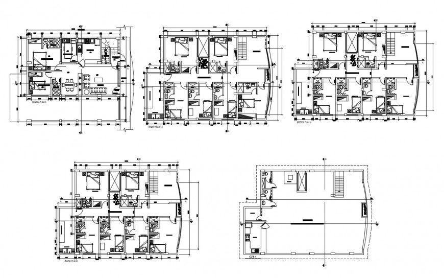 Autocad file of house hotel 2d detail